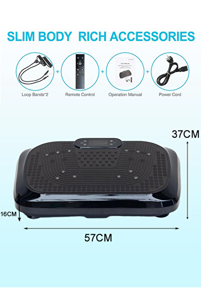 Generic Vibration Plate Exercise Machine, Whole Body Workout Vibrate Fitness Platform with LCD Display