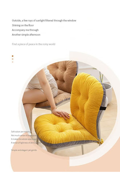 Generic Chair Cushion Memory Foam Seat Cushion with Straps Single Seat Cushion Suitable for Back Relaxation