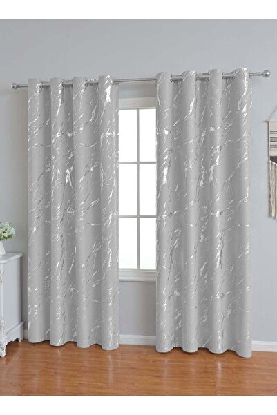 X SPRING 2-Piece Marble Print Curtains Suitable For Bedroom, Living Room, Home Office