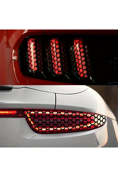 Avex Set of 2 cut-out self-adhesive foils for decorating car taillights, size 2 x 48 x 30cm