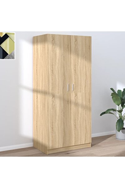 vidaxl Wardrobe Sonoma Oak 80x52x180 cm Engineered Wood