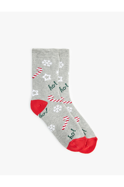 Koton Christmas Themed Socket Towel Socks