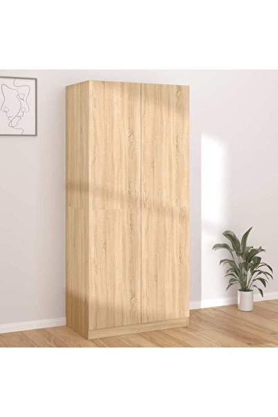 vidaxl Wardrobe Sonoma Oak 90x52x200 cm Engineered Wood