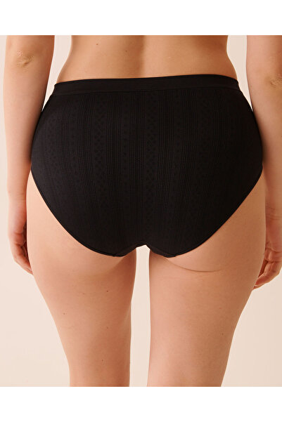 La Vie en Rose Seamless Fabric Pointelle High Waist Bikini Panty