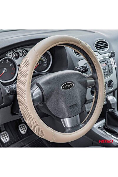 AMIO Husă volan auto, model SWC-61, mărimea M, diametru volan 37-39 cm