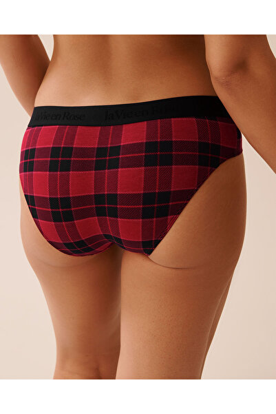 La Vie en Rose بيكيني داخلي من القطن وشريط مطاطي بشعار