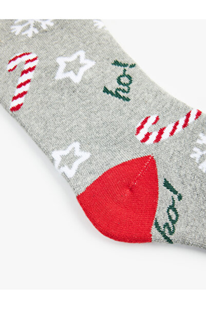 Koton Christmas Themed Socket Towel Socks