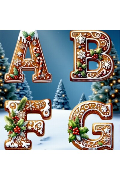 Armada Gingerbread Kurabiye Adam Harf Magnet – Yılbaşı Buzdolabı Süsü – 5 cm ...