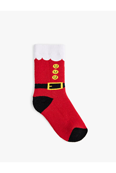 Koton Детски памучни чорапи с мотив на Дядо Коледа