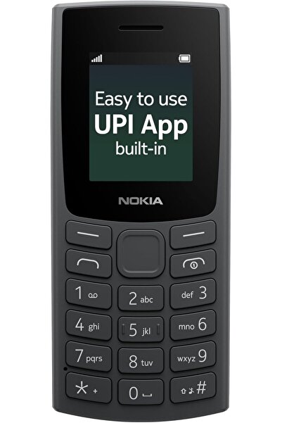 Nokia 105 Single SIM Keypad Phone with UPI, Long Battery, FM Radio - Charcoal