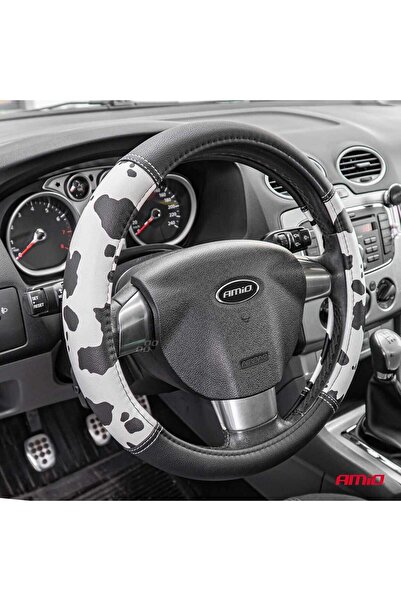 AMIO Car steering wheel cover, model SWC-62, size M, steering wheel diameter 37-39 cm