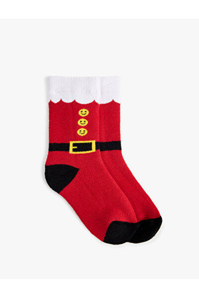 Koton Детски памучни чорапи с мотив на Дядо Коледа
