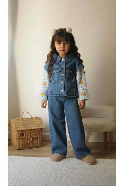 Denim Örgü İkili Takım