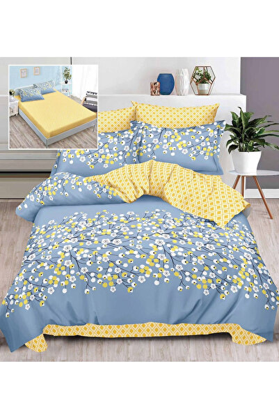 Pucioasa Double Bedding Set (fitted sheet), reversible, 6-piece, thick finet ...