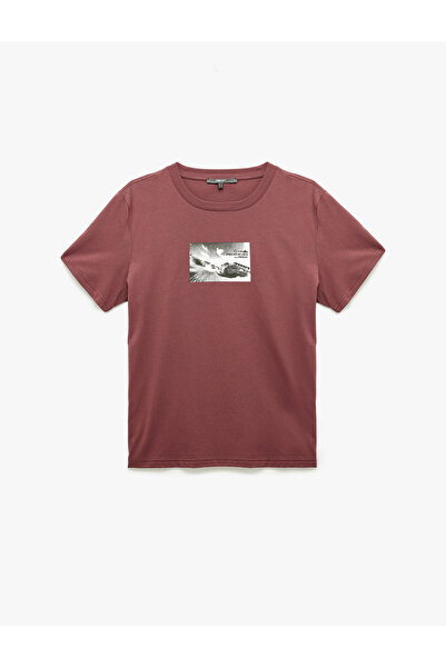 Koton Μπλουζάκι με κοντό μανίκι με βαμβακερή εκτύπωση