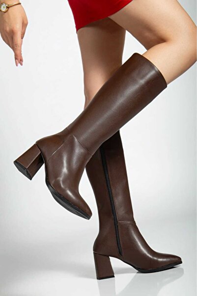 LIBANON REYYAN 7 cm Heeled Zippered Daily Women's Boots