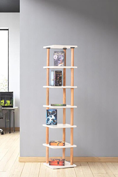 Eymense Pia 7 Raflı Kitaplık Çok Amaçlı Dolap