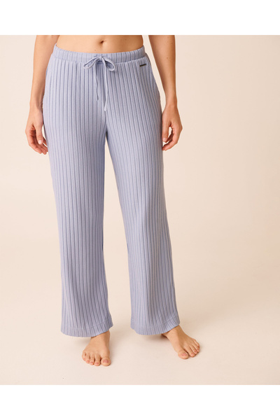 La Vie en Rose بنطال واسع الساق مضلع