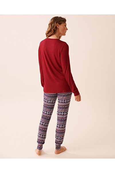 La Vie en Rose Polar Bear Print Long Sleeve PJ Set