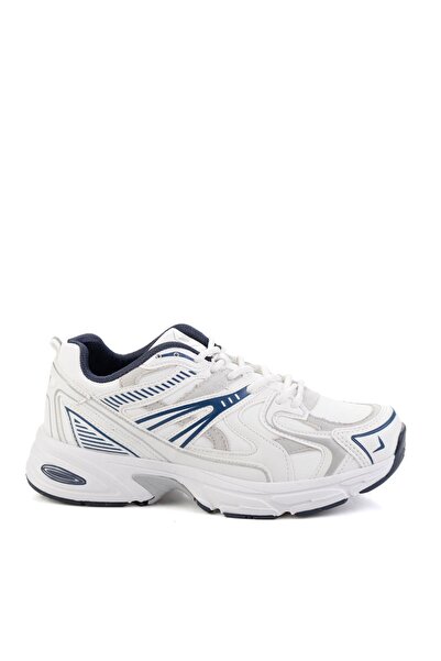 Bambi Beyaz Lacivert Kadın Sneaker K01027060509