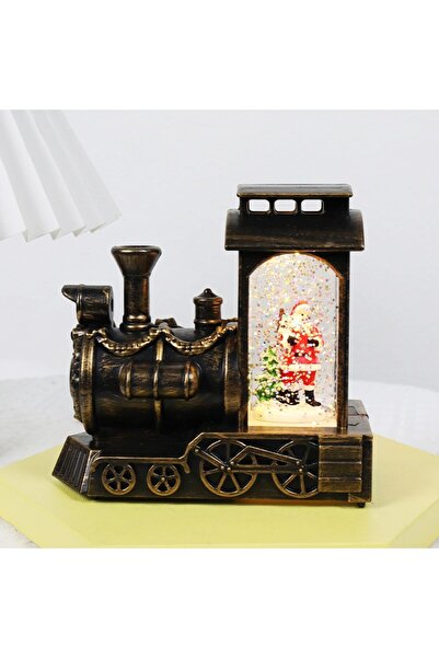 OEM Christmas Decoration Locomotive Crystal Globe with Snowflakes, Santa Claus Model