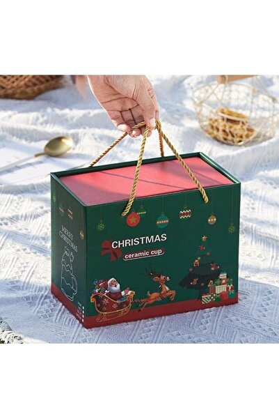 OEM Tea Set, Flippy, Christmas Theme, Teapot 420 ml, Mug 310 ml, Saucer, Porcelain, Happy Model