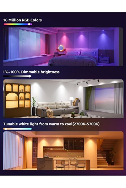 LEPRO BG1 AI Smart Bulbs GU10, 400lm 4.5W Spotlight Bulb, Dimmable RGB, 4-Pack