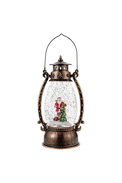 OEM Christmas Decoration, Lantern Type, Santa Claus Figurine with Tree, 3 Modes, Musical Function, Snow