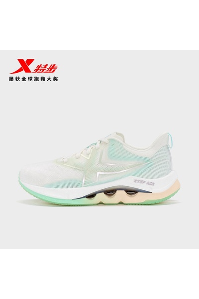Xtep Femei Canvas White/Neon Light Green Running Shoes 6912670700736
