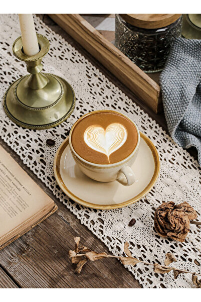 Shuer Ceramic coffee cup, Latte coffee cup，Cappuccino coffee cup，Cup and Saucer 220ml