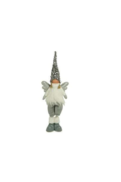 OEM Christmas ornament angel model 2, white/gray, textile, 53 cm