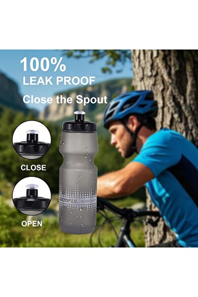 GEMFUL Cycling Water Bottle BPA Free 750ml 2 Pack (Gradient Green Black+Blue Green)