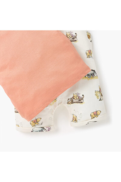 Disney Winnie the Pooh Print Dungaree and T-shirt Set