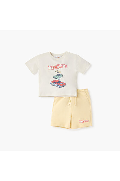 mattel Hot Wheels Print T-shirt and Shorts Set