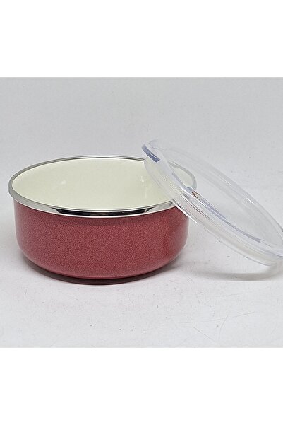 ALEV Emaye Evi̇m 14-18 cm Double Red Enamel Storage Bowl