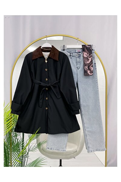 YEDİLALE Suet Collar Bondiet Fabric Jacket