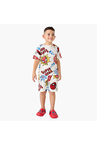 Marvel Spider-Man Print T-shirt and Shorts Set