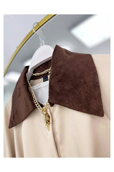 YEDİLALE Suet Collar Bondiet Fabric Jacket