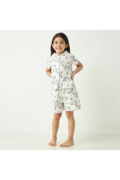 Hasbro All-Over Unicorn Print Shirt and Shorts Set