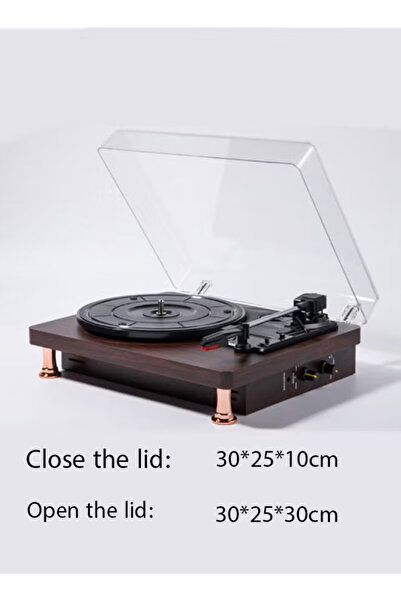 Generic Retro vinyl records, Bluetooth wireless playback, multimedia entertainment center, and home decor