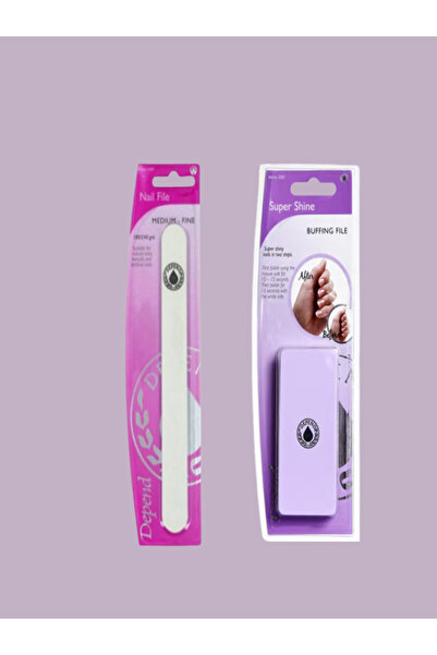Depend Depend Medium Fine Nail File + Depend Super Shine Nail Buffing File, Purple