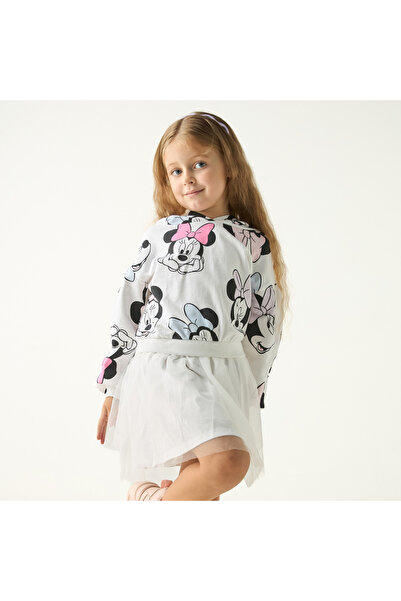 Disney Minnie Mouse Print A-line Dress with Hood