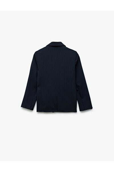 Koton Viscose Blended Double-Breasted Collar Long Sleeve Basic School Jacket