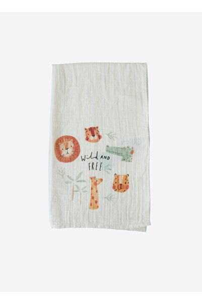 kitikate Organic Alvin Muslin Blanket Ecru