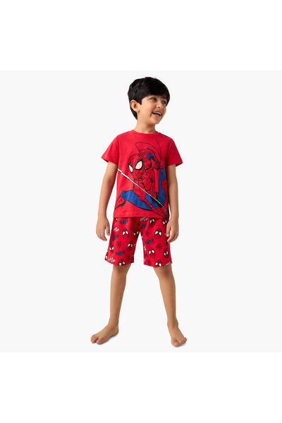 Marvel Spider-Man Print T-shirt and Shorts Set