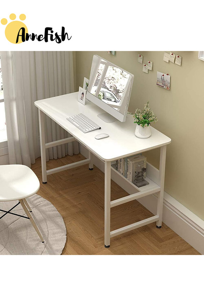 AnneFish 100*45*72cm Computer Desk Home Office Writing Study Desk Modern Simple Style Laptop Table