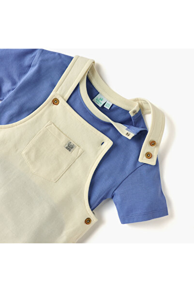 Disney Juniors Stitch Print T-shirt and Dungaree Set