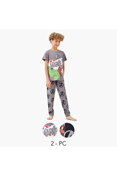 Marvel Avengers Print T-shirt and Elasticated Joggers - Set of 2