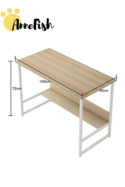 AnneFish 120*60*72cm Computer Desk Home Office Writing Study Desk Modern Simple Style Laptop Table