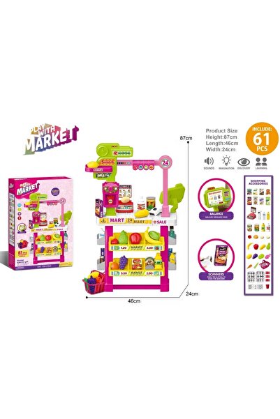 Toybox Supermarket Toy Pretend Play Toys With Accessories Shopping Play Set for Kids